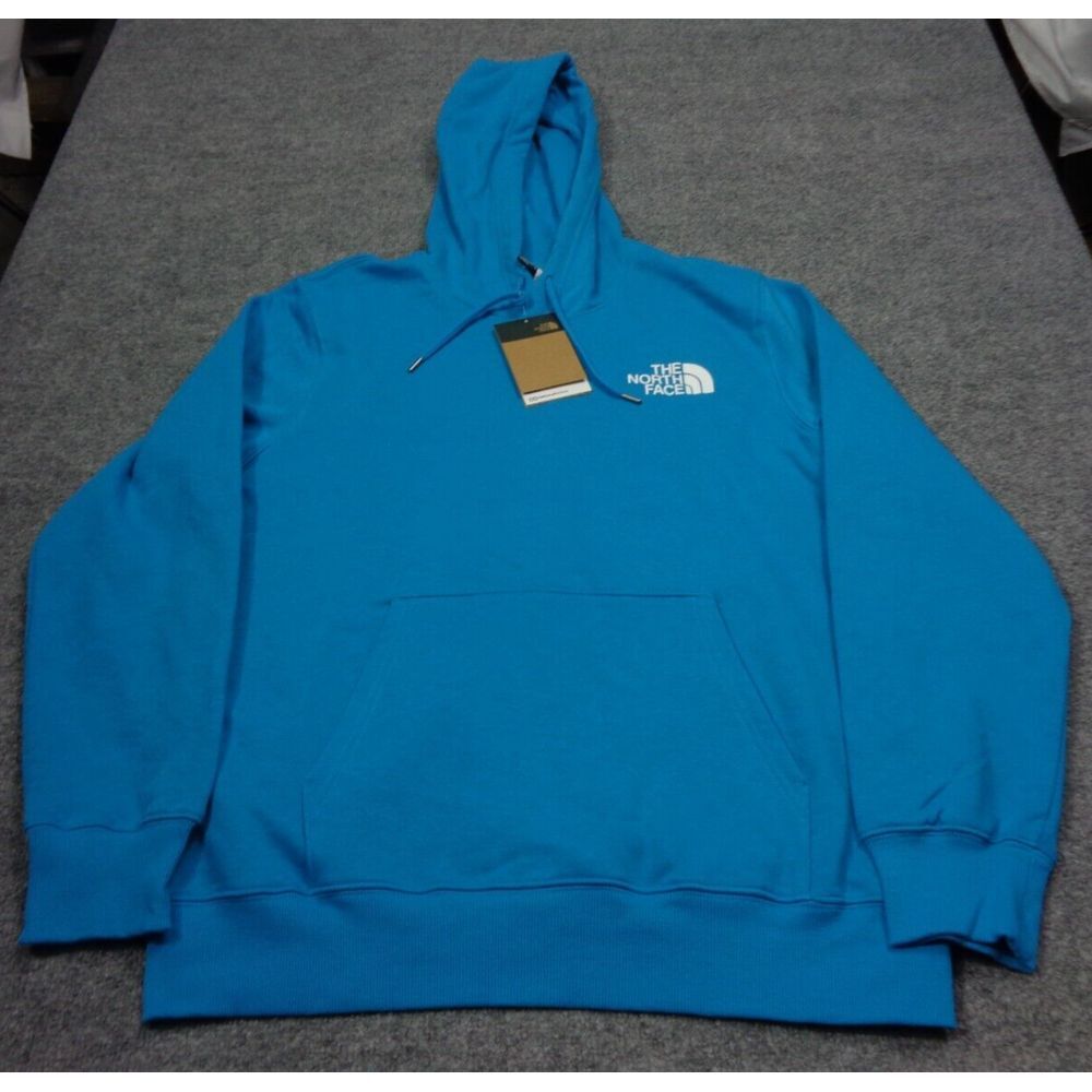 The North Face Box Hoodie Mens L Blue NSE Pullover Sweater Workout Running - Picture 2 of 10
